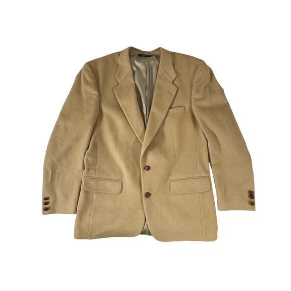 Kingsridge The Toggery Mens Blazer Approx Size 42 100% Camel Hair Vintage READ - Picture 6 of 15